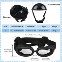 Dog Helmet Goggles, Small Size, Black thumbnail