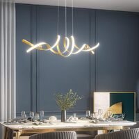 Modern LED Ceiling Chandelier 75W Smart-Lamp (Golden Pendent Light) thumbnail