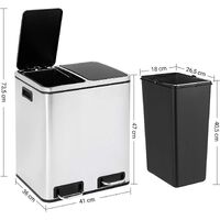 Dual Kitchen Bin 2x15L Waste Separator thumbnail