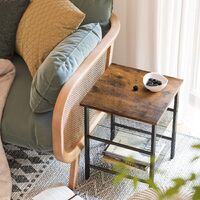 End Table Industrial Side Table Mesh Shelves thumbnail