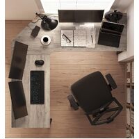 L-Shaped Computer Corner Desk Home Office thumbnail