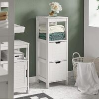 Freestanding Cabinet 2 Drawers Shelf Cupboard thumbnail