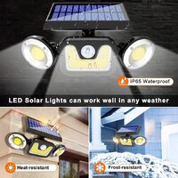 Outdoor Solar Lights with 3 Adjustable Head for Porch Garden Patio thumbnail