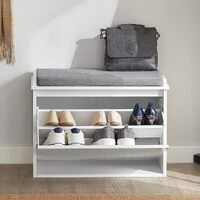 Hallway Shoe Bench Rack Cabinet Seat Cushion thumbnail