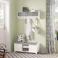 Shoe Cabinet Bench, White thumbnail