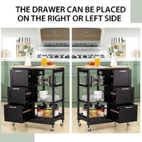 Kitchen Island Cart with Storage, Drawers, Shelves thumbnail