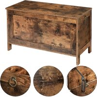 Wooden Sturdy Entryway Storage Bench with Safety Hinge thumbnail