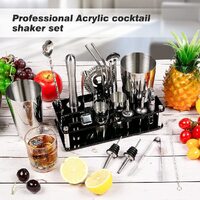 Cocktail Shaker Set Boston 23-Piece Stainless Steel and Professional Bar Tools for Drink Mixing thumbnail
