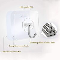 24 Packs Heavy Duty Adhesive Hooks Kitchen Wall Hooks thumbnail