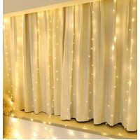 300 LEDs Window Curtain Fairy Lights 8 Modes and Remote Control for Bedroom (Warm White, 300 x 300cm) thumbnail