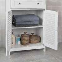Freestanding Storage Cabinet with Doors/Drawer 60x87x35 cm thumbnail