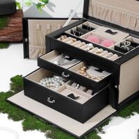 Lockable Jewelry Box 3-Tier Display Case thumbnail