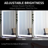 Large Hollywood Makeup Mirror 3 Modes Lighted and Smart Touch Control (92 x 68 cm) thumbnail