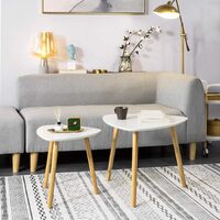 Set of 2 White Side Nesting Tables thumbnail