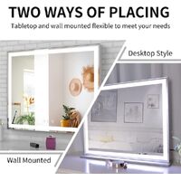 Hollywood LED Makeup Mirror with Smart Touch Control and 3 Colors Dimmable Light (72 x 56 cm) thumbnail