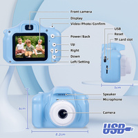 Kids Digital Dual Lens Camera, 4x Zoom and HD Video Recording (Blue) thumbnail