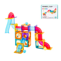 88 Pcs non-toxic STEM Educational, Durable Magnetic Tiles/Puzzle with Storage Bag thumbnail