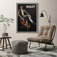 Wall Art 60cmx90cm Bally Man & Woman 2 Sets Black Frame Canvas thumbnail