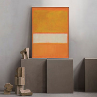 Wall Art 50cmx70cm Yellow By Mark Rothko Black Frame Canvas thumbnail