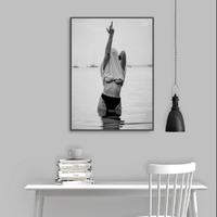 Wall Art 50cmx70cm Feminist Print Black Frame Canvas thumbnail