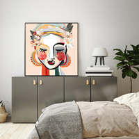 Wall Art 70cmx70cm Sophie Black Frame Canvas thumbnail