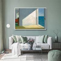 Wall Art 60cmx90cm Room By The Sea By Edward Hopper White Frame Canvas thumbnail
