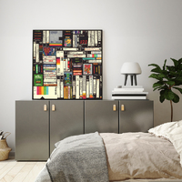 Wall Art 90cmx90cm Book Black Frame Canvas thumbnail