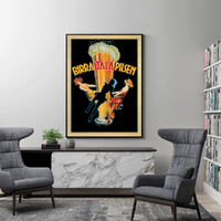 Wall Art 50cmx70cm Birra Itala Pilsen Black Frame Canvas thumbnail