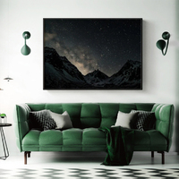 Wall Art 50cmx70cm Night Court Black Frame Canvas thumbnail