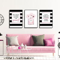 Wall Art 50cmx70cm Fashion Prints 3 Sets Black Frame Canvas thumbnail