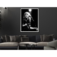 Wall Art 40cmx60cm Young Stevie Nicks in Concert Poster, Black Frame Canvas thumbnail