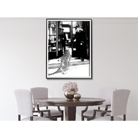 Wall Art 30cmx40cm Luxury Brand Leopard Jewelry Shop Poster, Black Frame Canvas thumbnail