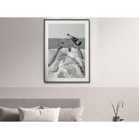 Wall Art 70cmx100cm Vintage Fashion Feminist Picture, Black Frame Canvas thumbnail