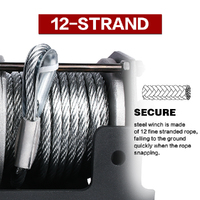 X-BULL Electric Winch 3000LBS 12V Steel Cable Wireless Remote ATV UTV 4WD BOAT 20 Units thumbnail