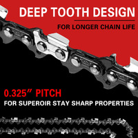X-BULL 20'' Chainsaw Bar and Chain 0 .325 Pitch Gauge 76 Link Universal thumbnail