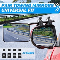 X-BULL Towing Mirrors Universal Multi Fit Clamp On 4X4 Caravan Trailer A Pair thumbnail