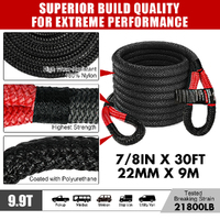 X-BULL Recovery Rope kit Snatch Strap Soft Shackles Hitch receiver Kinetic Tire Deflator thumbnail