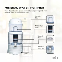 14L Benchtop 8 Stage Water Filter - Ceramic Carbon Mineral Stone Silica Purifier thumbnail