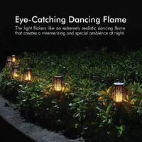 51 LED Bulbs Torch Solar Garden Outdoor Flame Dancing Flickering Light Auto Lamp thumbnail