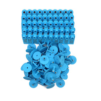 1-100 Cattle Number Ear Tags Set 5x2cm - Blue Small Cow Sheep Pig Livestock Label thumbnail