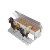 11L Automatic Chook Chicken Feeder Poultry Auto Treadle Aluminium Metal Feeders thumbnail