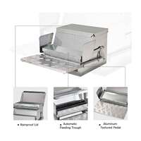 9kg Automatic Chook Chicken Feeder Poultry Auto Treadle Aluminium Metal Feeders thumbnail