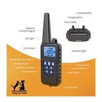 Dog Bark Collars - 3x 800m Range Recievers Vibration Sound Light Training Device thumbnail