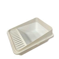 High Back Cat Litter Tray Large - Pet Fresh Clean Kitten Toilet Box thumbnail
