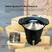 8L Candle Wax Heater Black With Tap - Soy Wax Melter Candle Making Electric thumbnail