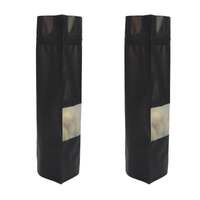 400 Resealable Mylar Stand Up Bags 36x25cm - Black Food Packaging Zip Pouch thumbnail