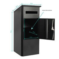 Parcel Delivery Drop Box Mailbox - Secure Home Package Post Locker 38x38x90cm thumbnail