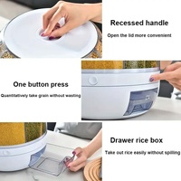 6 Grid Rotating Food Grain Dispenser 3.6L - Compartment Storage Container thumbnail