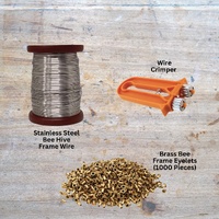 Beekeeping Kit - Wiring Board + 500g Wire + Crimper + 1000 Bee Frame Eyelets thumbnail