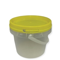 Bulk 10 x 0.8L Honey Bucket with Lid - 1Kg Clear Tamper Proof Plastic Tub thumbnail